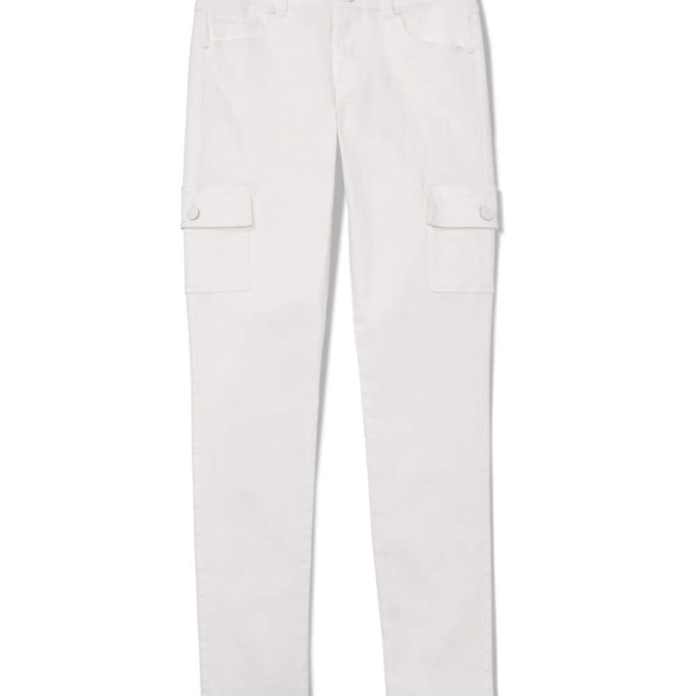 CAbi Women's Straight Leg White Jeans